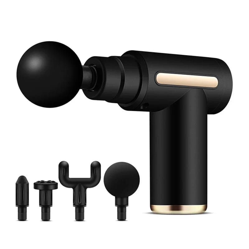 Gun Massager – Deep Tissue Electric Massage Gun with Multiple Speeds & Interchangeable Heads for Full Body Pain Relief