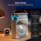 Mini Cooling Fan – Portable Air Cooler with Mist Humidifier | USB Desk Fan for Home & Office