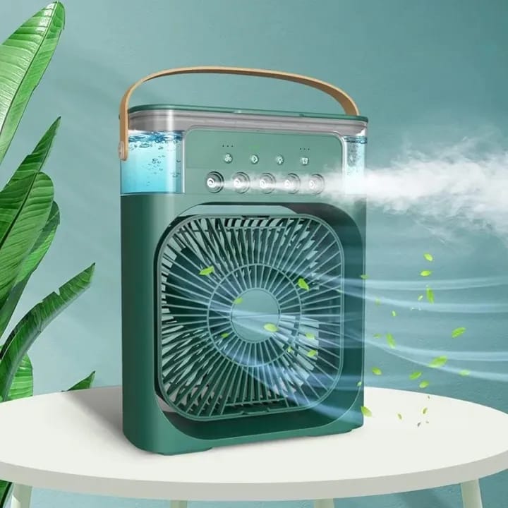 Mini Cooling Fan – Portable Air Cooler with Mist Humidifier | USB Desk Fan for Home & Office