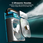 Mini Cooling Fan – Portable Air Cooler with Mist Humidifier | USB Desk Fan for Home & Office