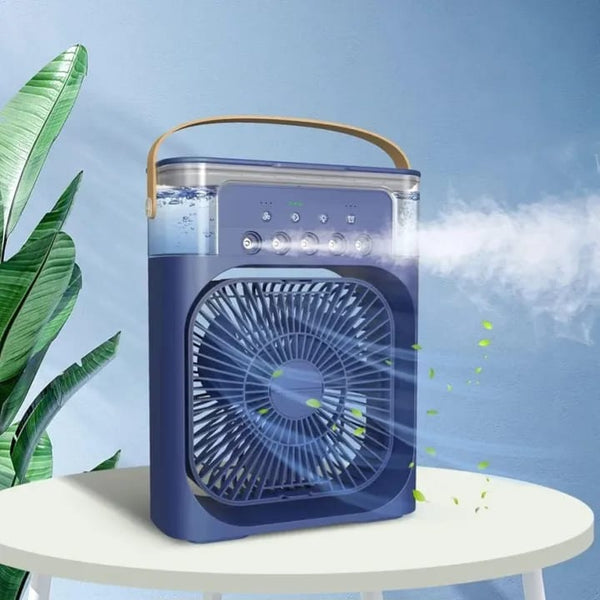 Mini Cooling Fan – Portable Air Cooler with Mist Humidifier | USB Desk Fan for Home & Office