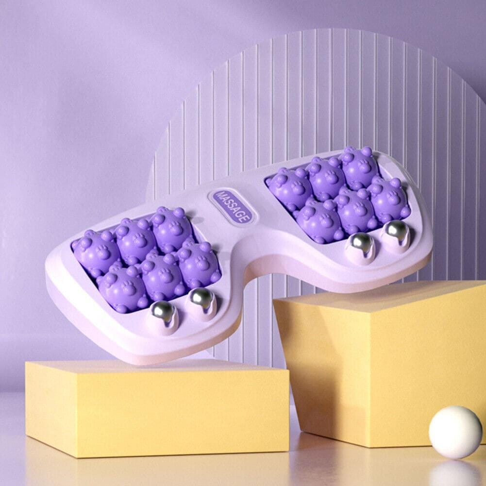 Dual Foot Roller Massager with Acupressure Nodes & Steel Balls