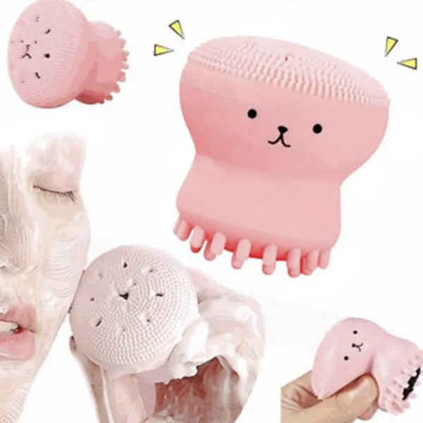 Cute Octopus Silicone Face Cleansing Brush