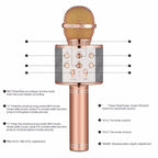 ws-858 Bluetooth Wireless  Karaoke Microphone with Built-in Speaker