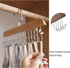 8 Hook Wooden Hanger – Wall Mounted Coat & Key Rack