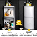 360° Rotatable Corner Cabinet – Bathroom & Kitchen Storage Organizer