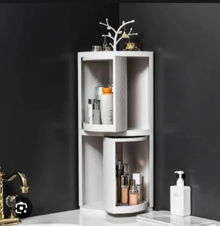 360° Rotatable Corner Cabinet – Bathroom & Kitchen Storage Organizer