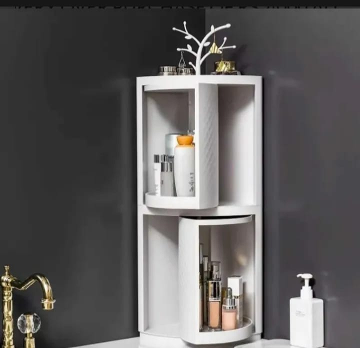 360° Rotatable Corner Cabinet – Bathroom & Kitchen Storage Organizer
