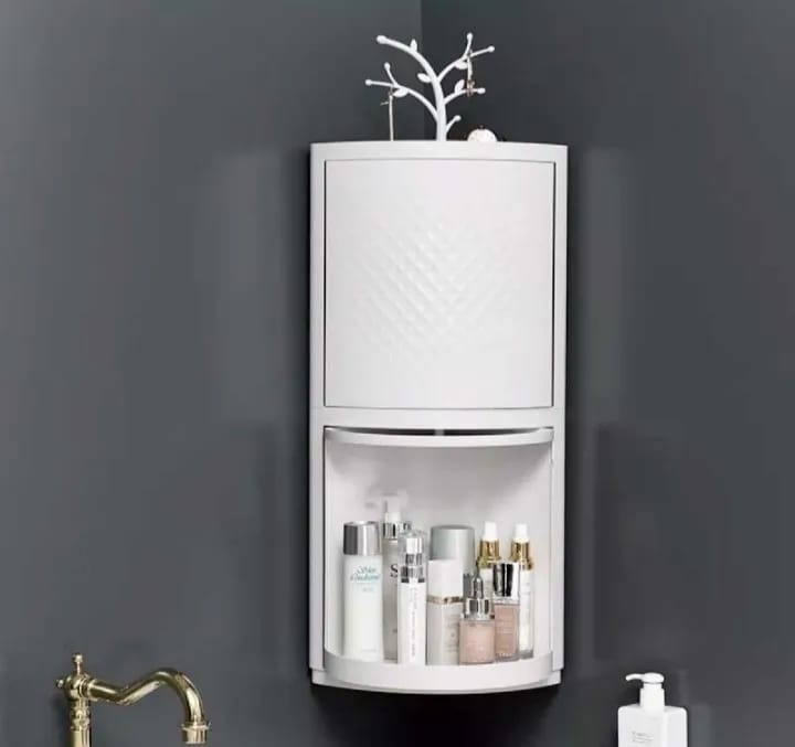 360° Rotatable Corner Cabinet – Bathroom & Kitchen Storage Organizer
