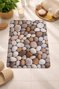 super absorbent non slip bathroom floor mat pebble design