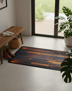 Super absorbent non slip bathroom floor mat wooden design
