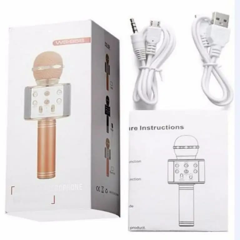 ws-858 Bluetooth Wireless  Karaoke Microphone with Built-in Speaker